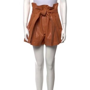 Lula Johnson High Waist lamb Leather Shorts for Women
